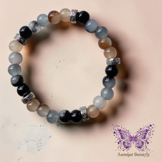 Gray & Neutral Stretch Bracelet- Kids