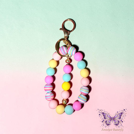 Wristlet Keychain- (Pastel)